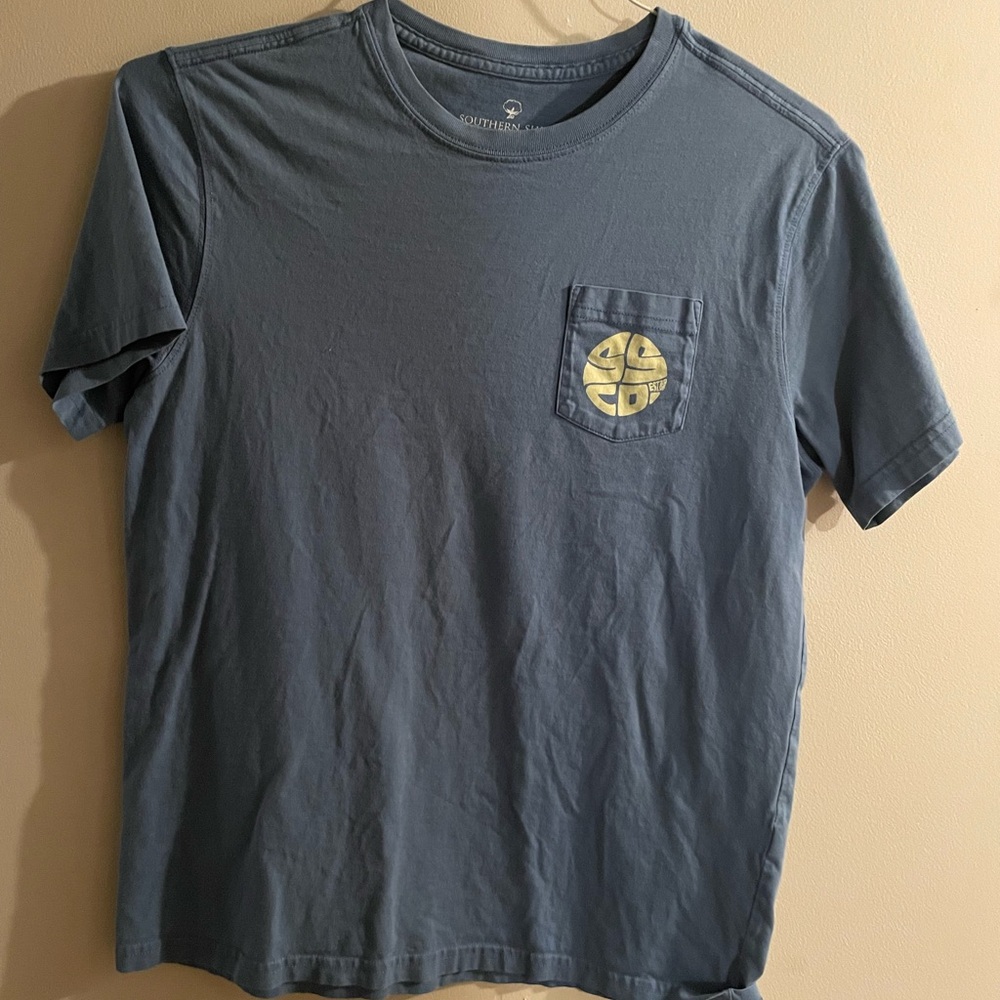 The Southern Shirt Company Blue Tee with Yellow Logo